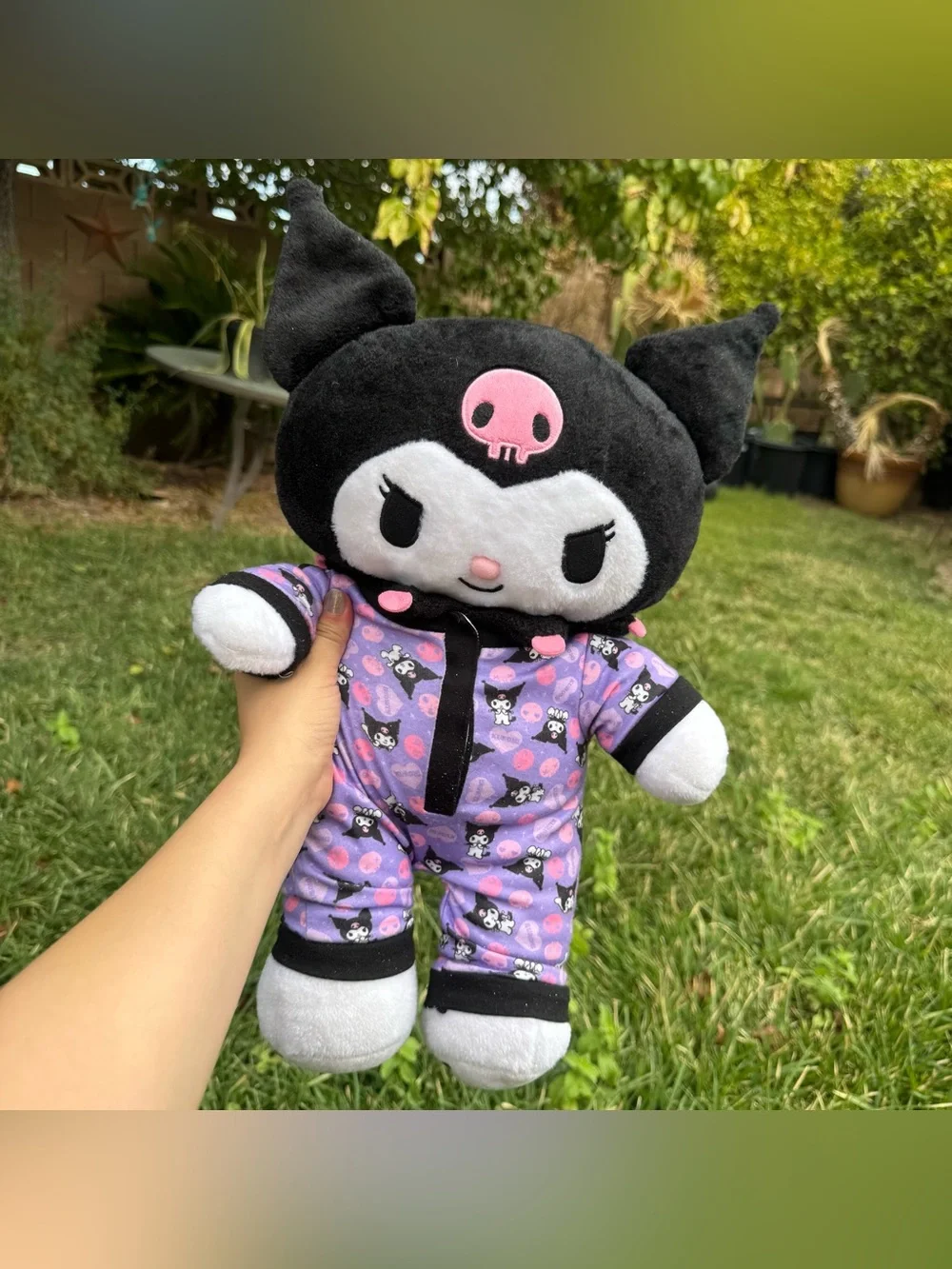 Sanrio Build A Bear Kawaii Kuromi Purple Pajama Clothes Plush Stuffed Animal